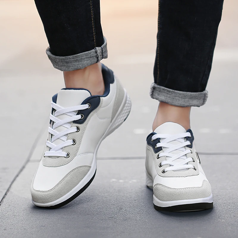 Men Shoes Sneakers PU Leather Trend Casual Shoes Fashion Breathable Leisure Male Sneakers Non-Slip Footwear Men Vulcanized Shoes