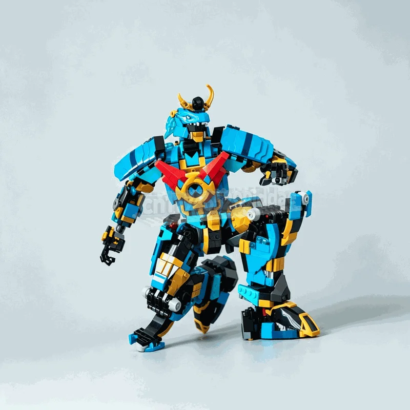 1888PCS Fantasy Dragon Mech Building Blocks Elemental Robot Guardian Model DIY Assembly Toy Creative Collection Festival Gifts
