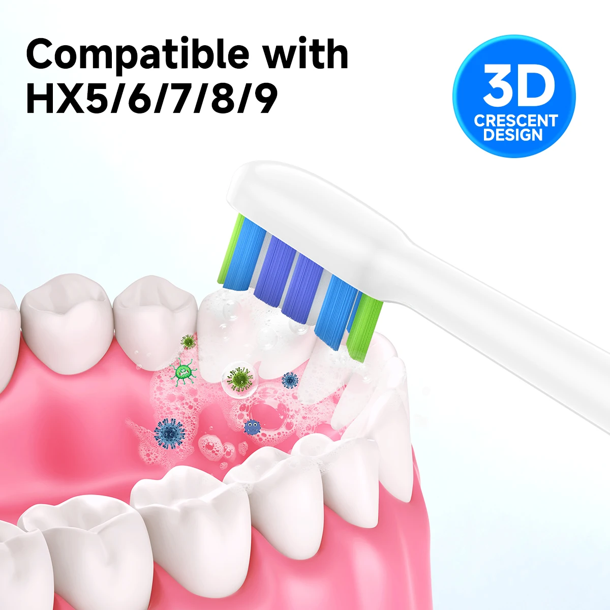 4pcs Pack Replacement Toothbrush Heads Compatible with Philips Sonicare Electric Tooth Brush Electric Tooth Brush RefillHX5/6/7