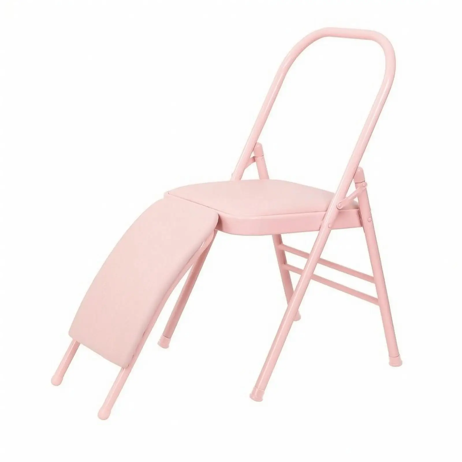 Comfortable Folding Stretching Chair | Padded PU Leather Seat, Thickened Metal Tubular Frame, stretching Chair with Front