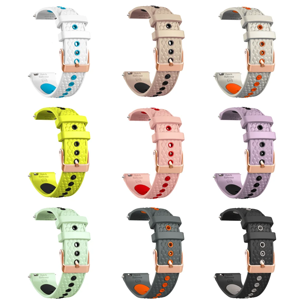 Силиконовый ремешок 20 мм для Huawei Watch GT3 GT2 42 мм/GT3 Pro 43 мм/браслет для Honor watch Magic/Honor ES/Magic watch 2 42 мм ремешок