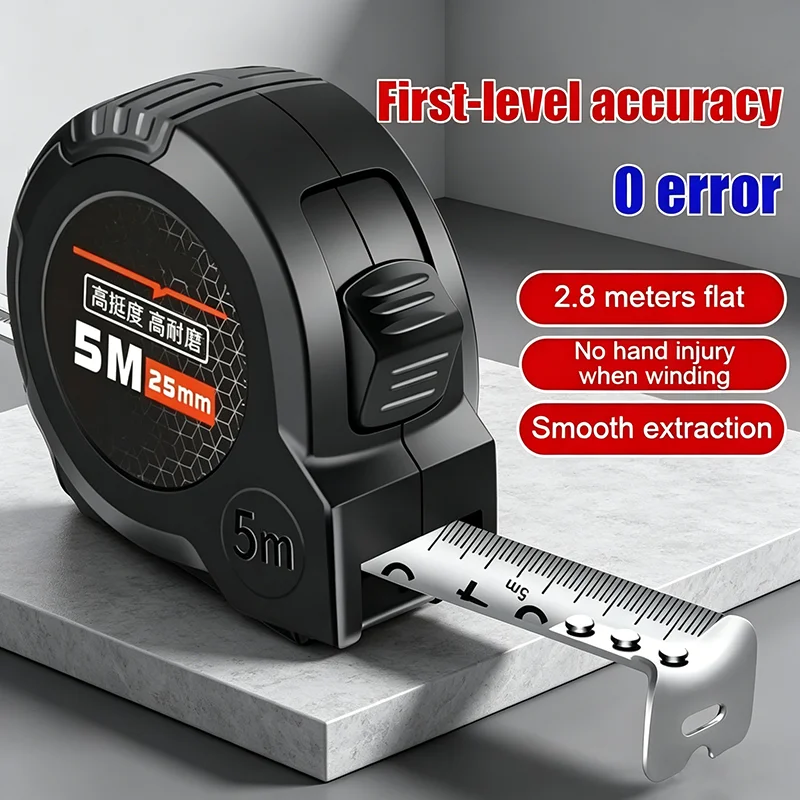 Cinta métrica de 3/5/7.5/10 metros, cinta métrica de acero inoxidable anticaída, regla de medición para construcción en el hogar y obra.