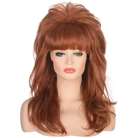 Women Peggy Bundy Beehive Wig Long Wavy Synthetic Hair Wigs for Married Housewife Vintage Costume Cosplay Halloween