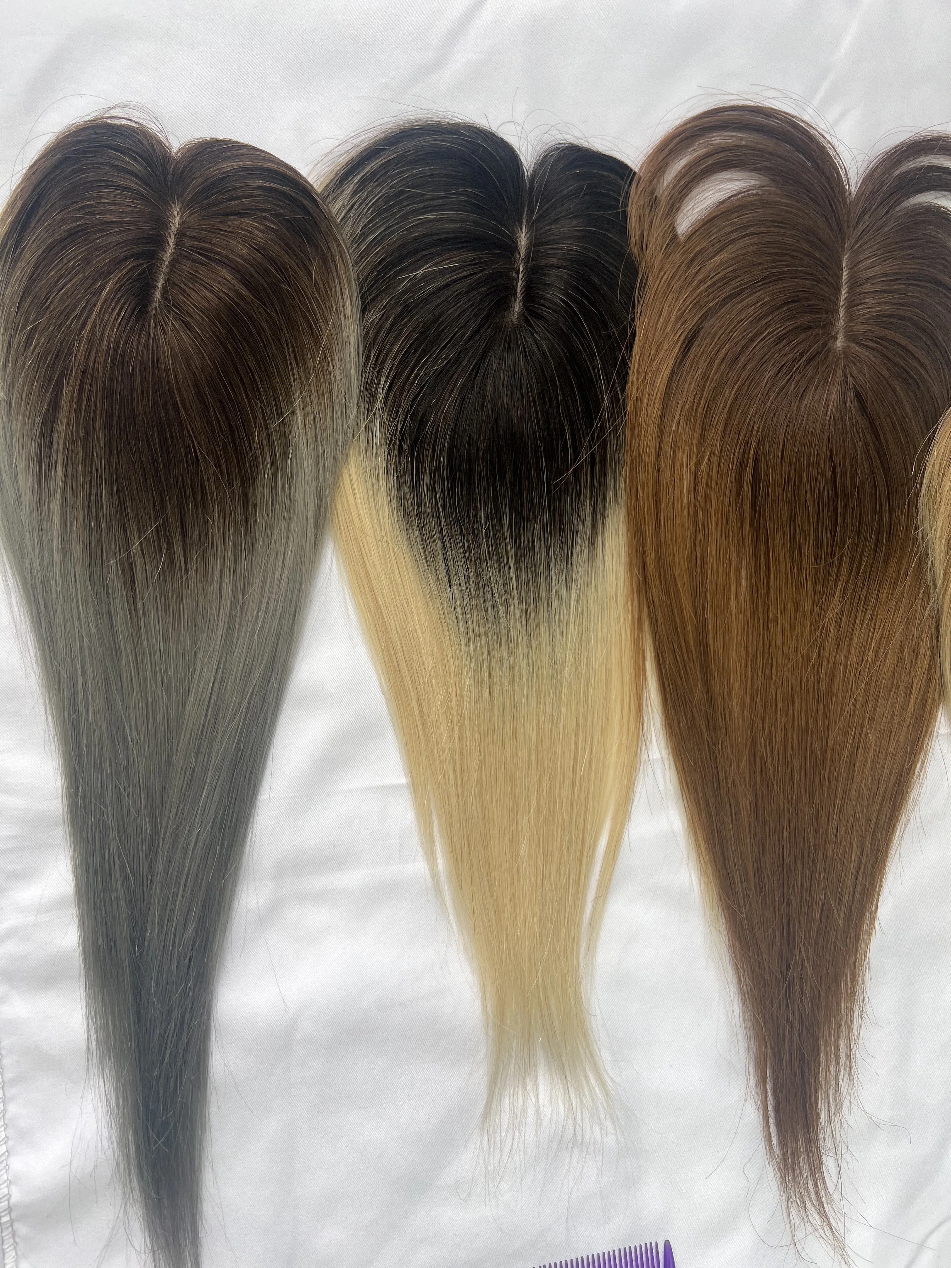 

Machine Made hair Top size 5X9cm Hairpiece Womens Hair Topper With Clips Human Hair Toppers For Thin Hair Extension