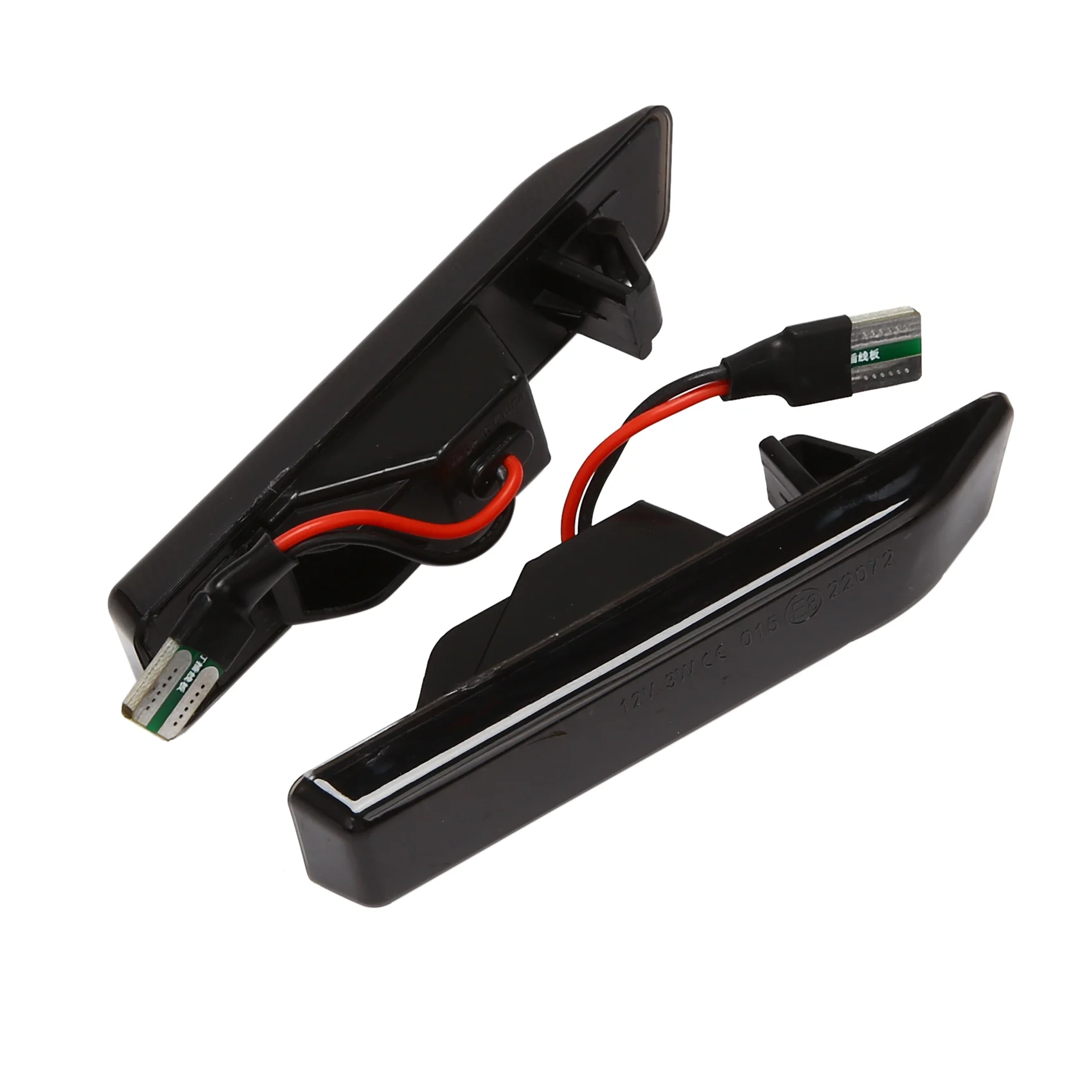 Автомобильный динамический поворотный сигнал, светодиодный фонарь, боковой маркер, последовательная лампа для BMW X5 E53 2000-2005 E36 1997, дымчатый черный