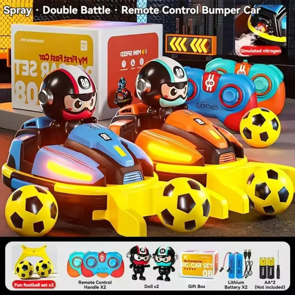 Simulated Nitrogen RC Battle Bumper Car Toy Children's Electric Remote Control Toys Cars Rechargeable Multi-player