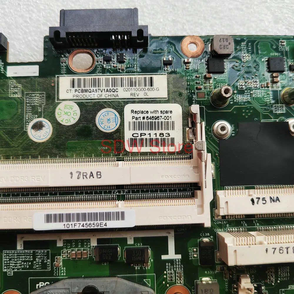 646967-001 For HP Probook 8560P Laptop Motherboard 646967-501 Mainboard QM67 DDR3 Notebook