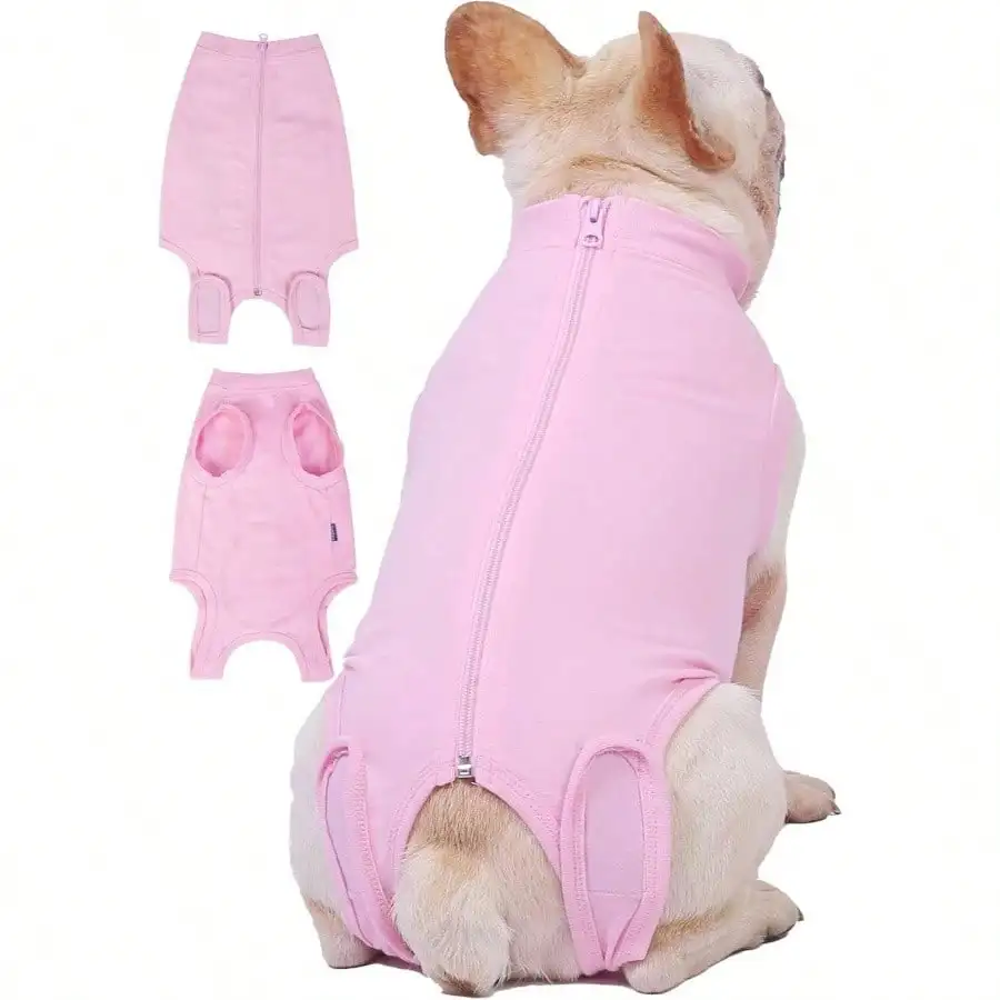 

Dog Surgery Recovery Suit - After Spay, Abdominal Wounds Post Surgical Recovery, Anti Licking Breathable Dog Small, Medium Large
