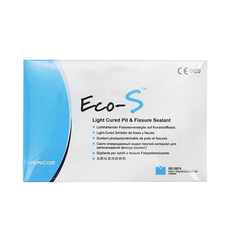 Dental Fissure Sealant for Kids Vericom Eco-S Light Curing Etchant 3ml Sealant 1.2g Two Pieces Dental Preventive Material