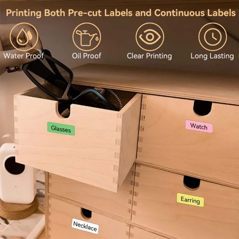 480 Sheets (3 Rolls) Thermal Labels, Blue/Yellow/Pink/Purple Waterproof, Oil-Resistant, Durable for Documenting Home Daily Life