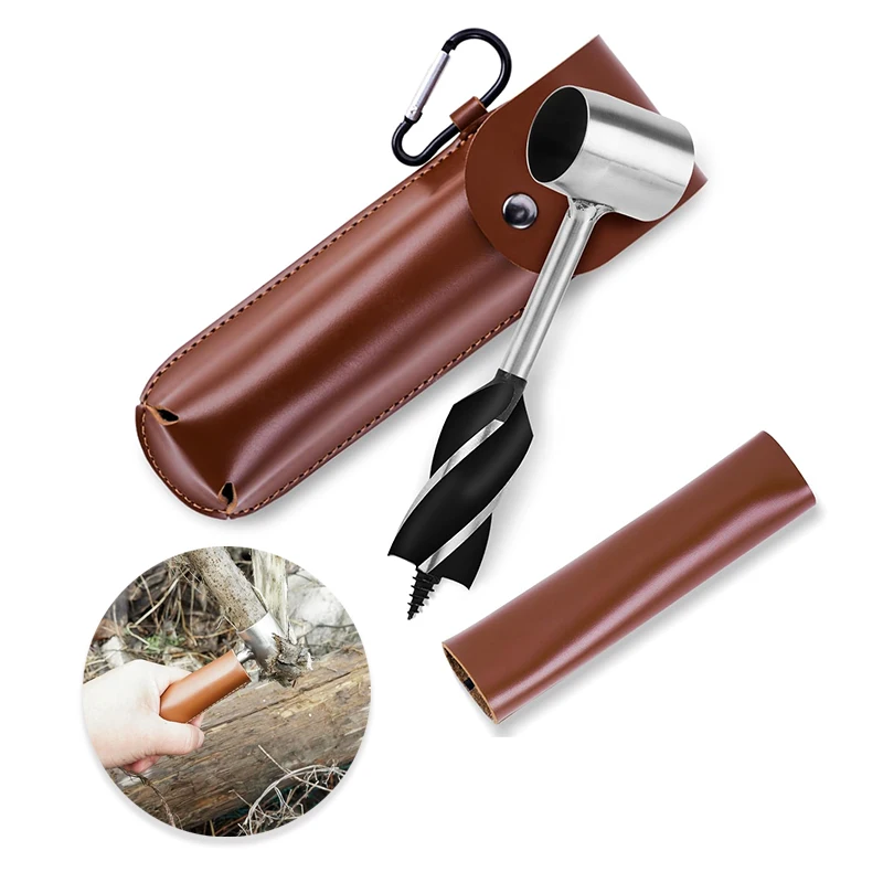 

Ручная дрель с 4 лезвиями, ручной спиральный инструмент для отверстия древесины по дереву, сверло для шнека со скотчем и защитой, для улицы, кемпинга, выживания.