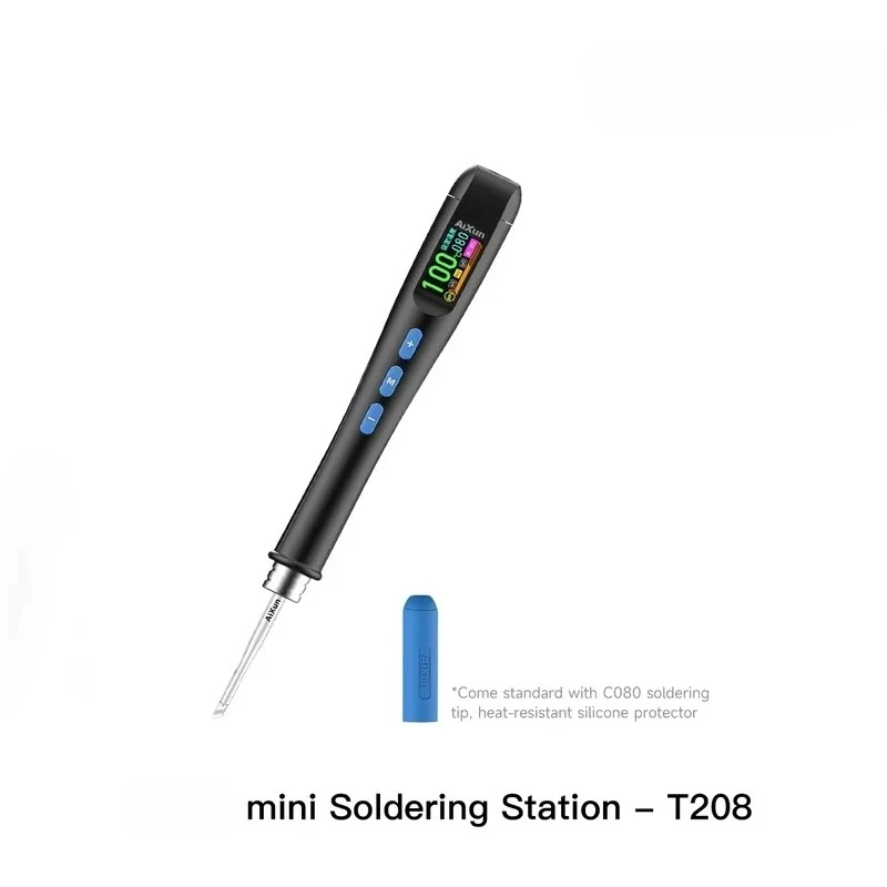 Mini Soldering Station Automatic Sleep Portable Intelligent LED Screen 80W Display Temperature Control Electric Tool
