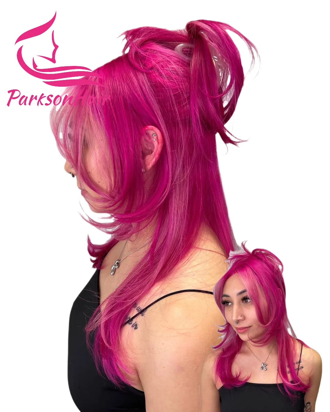 الأرجواني الوردي خصلات الشعر المستعار الإنسان مستقيم 13x4 13x6 الدانتيل الجبهة الباروكات قبل قطعها 100% شعر الإنسان الملونة الدانتيل الباروكة الأمامية للنساء