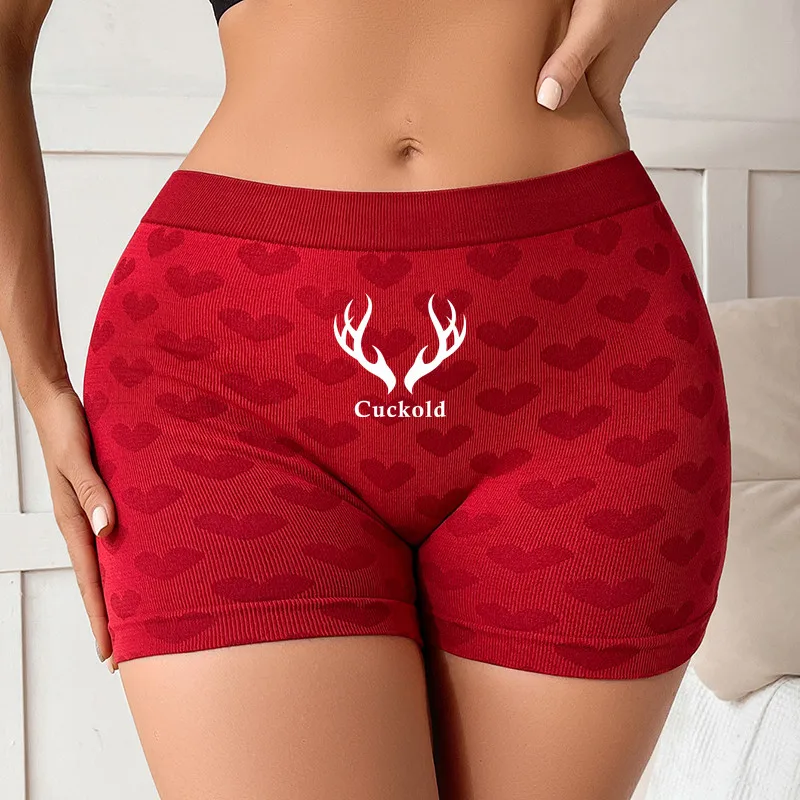 Cuckold Antlers Cute Knitting Underwear Sexy Hot Panties for Women Female Bedroom High-waisted Comfortable Breathable Panties