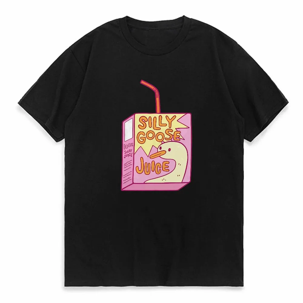 Silly Goose Juice Classic t-shirts Men Women Cartoon Lovely print Graphic T Shirt Short Sleeve O-Neck Summer Breathable top Tee