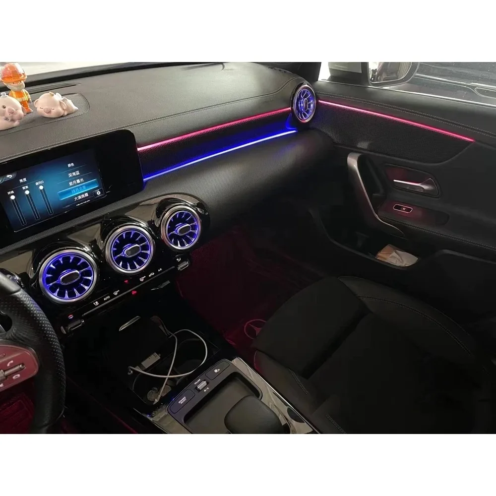 

ICarsin 64 Colors W177 Ambient Lighting Upgrade for Mercedes Benz a Class A200 A180 Interior Atmosphere Led Light