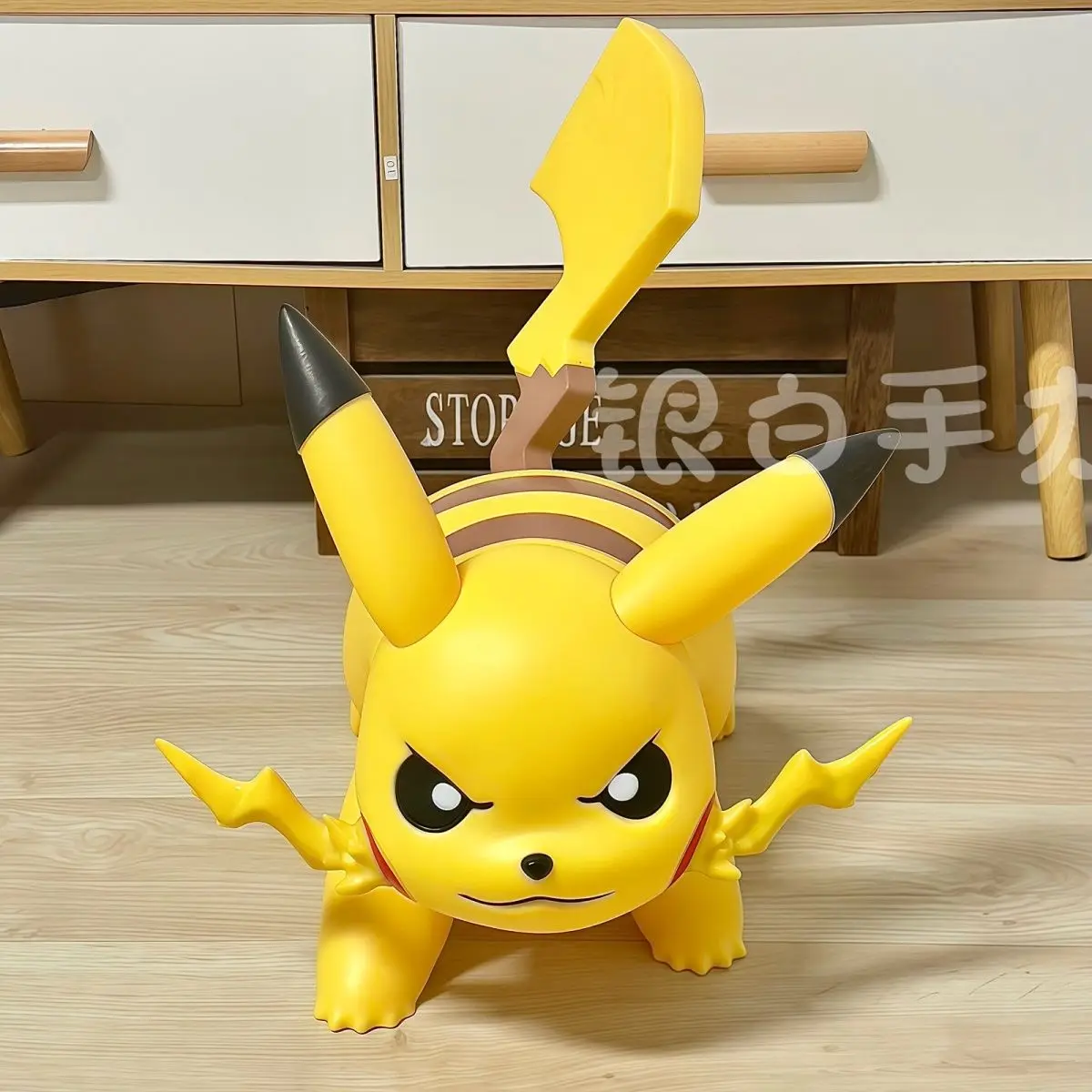 New Pokemon 1:1 Big Size Pikachu Anime Figure Light Pocket Monster Cartoon Action Figurines Model Statue Dolls Toys Decor Gifts