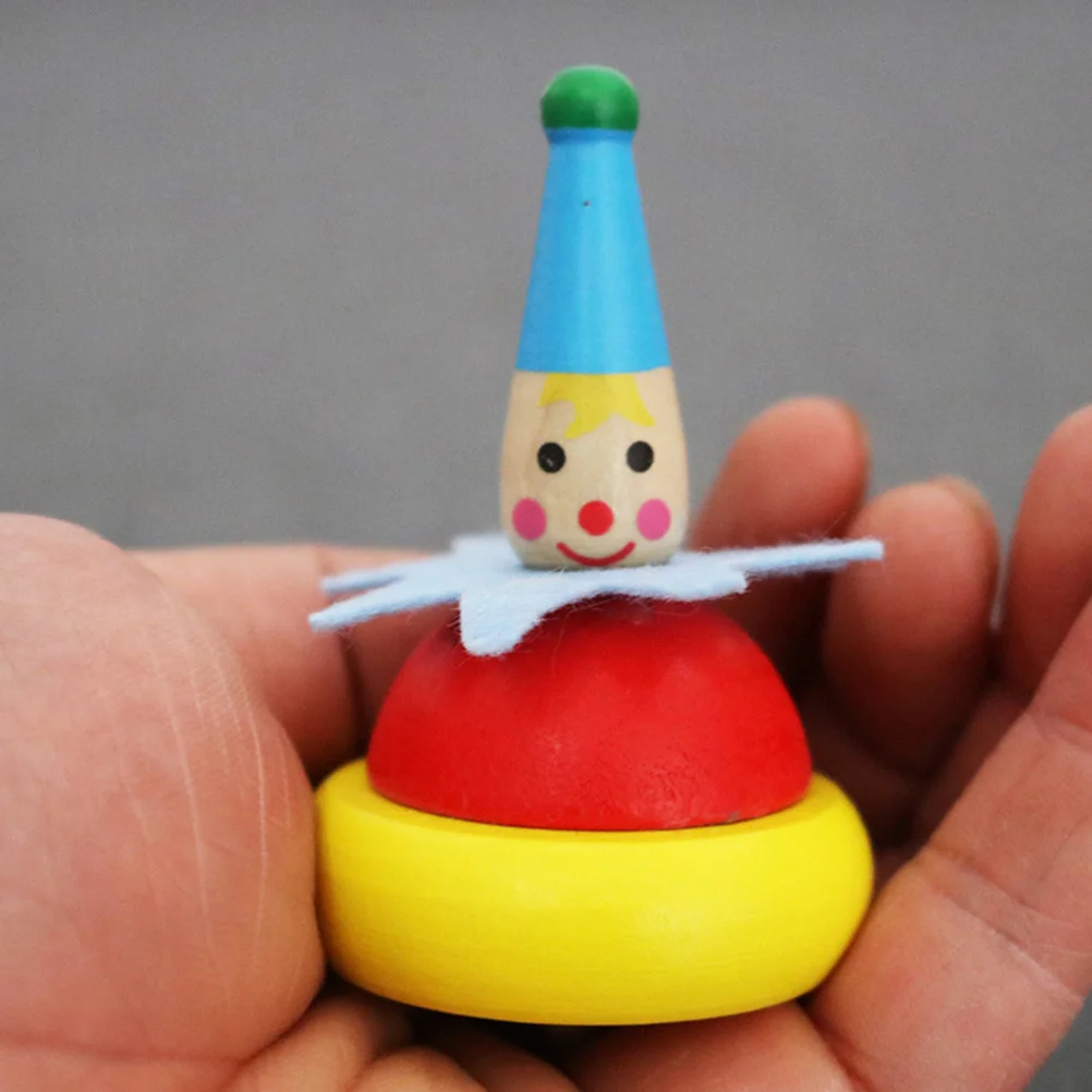 

4pcs Wooden Gyro Fast Rotating Kids Plaything Educational Gift For Children Interactive Collection Hobby