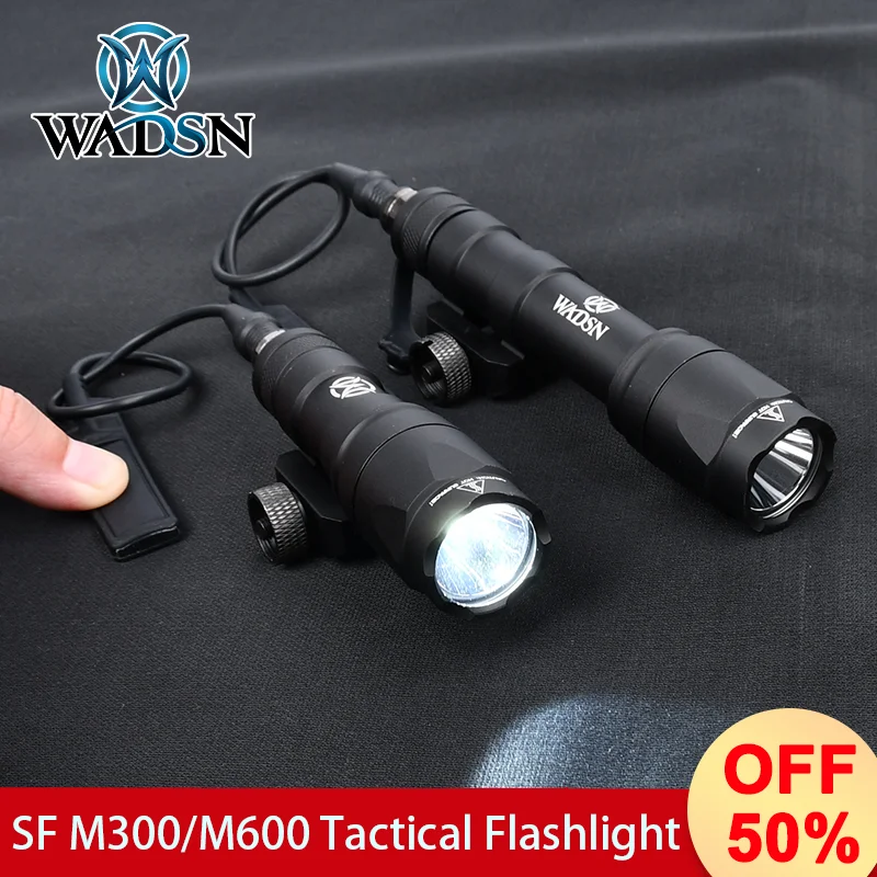 Tactical SF M300 M300A M600 M600C Powerful Flashlight LED Airsoft outdoors Hunting Weapon reconnaissance light Suitable for 20MM