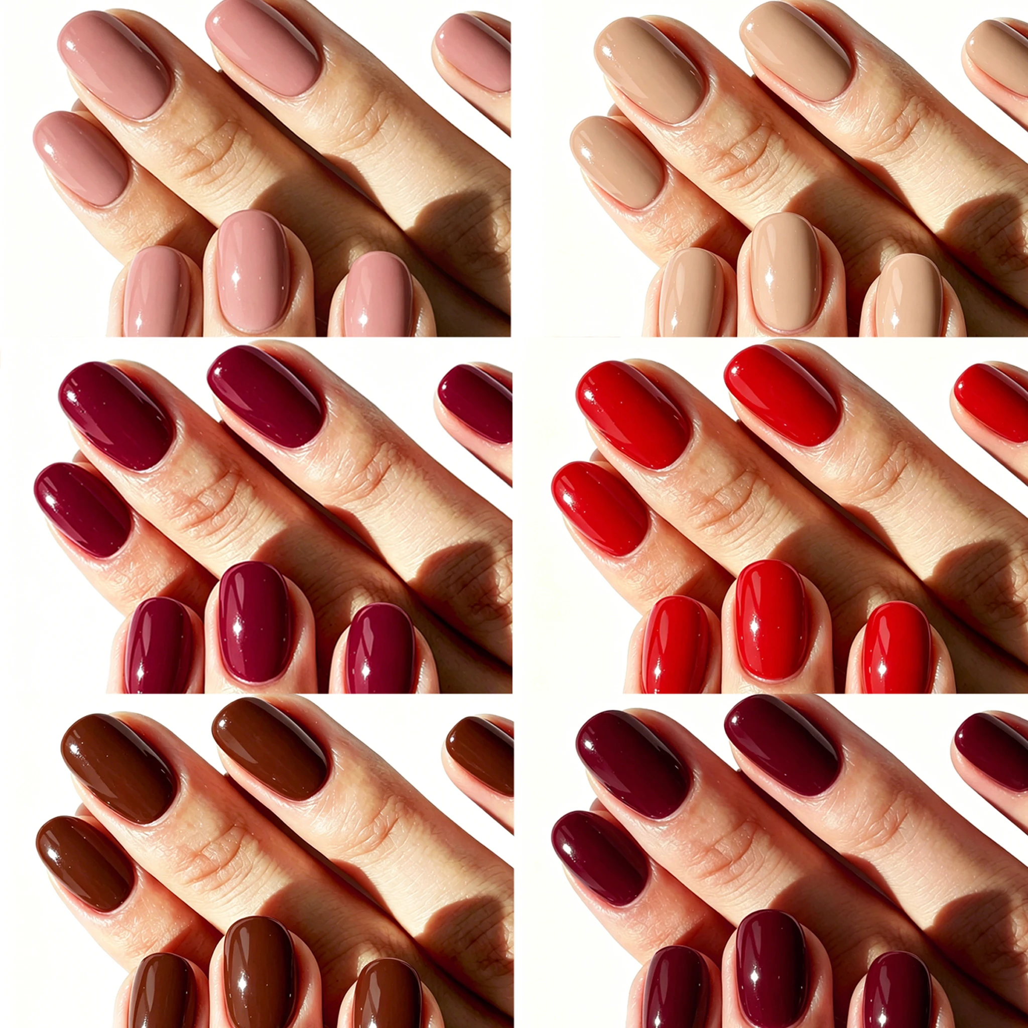 144 Stück kurze ovale Press-On-Nägel, einfarbig, vorgefärbt, weiche Gel-Kunstnägel, vollständige Abdeckung, glänzende künstliche Nagelspitzen, 6 Farben gemischt – Detail 7