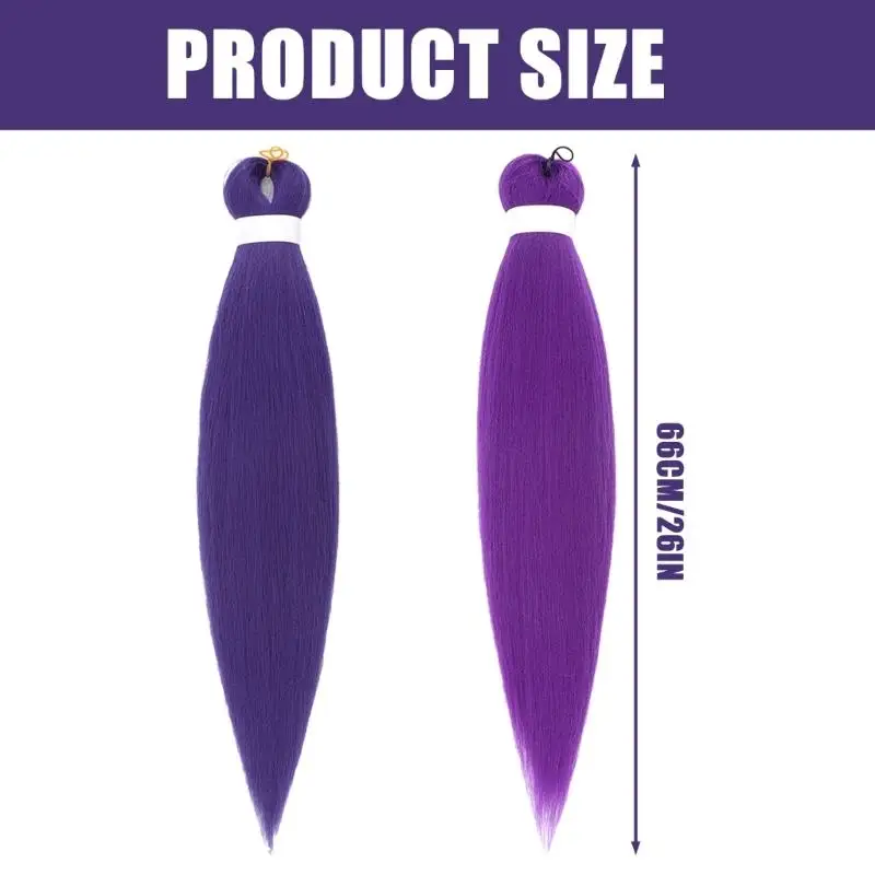 قطعة شعر صناعية مضفرة باللون الأرجواني 652F لإكسسوارات أزياء محبي الأنمي