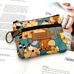 Cute Cat Coin Purse Mini Wallet Waterproof Earphone Storage Bag for Fashion Women Students Kid Card Bag Key Lipstick Small Pouch