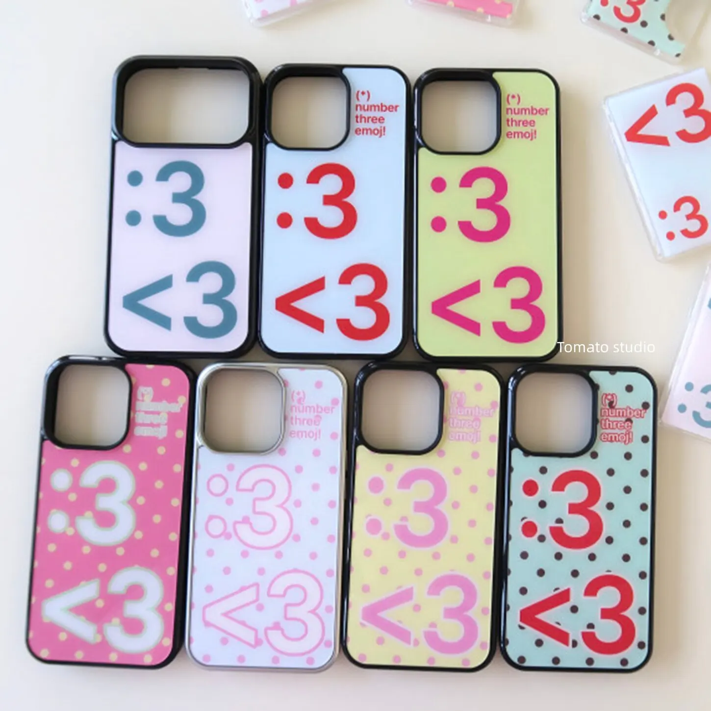 Korean Ins Digital Symbol Polka Dots Phone Case For iPhone 17 Air 16 Pro Max 15 14 Plus 13 12 11 Shockproof Silicone Back Cover