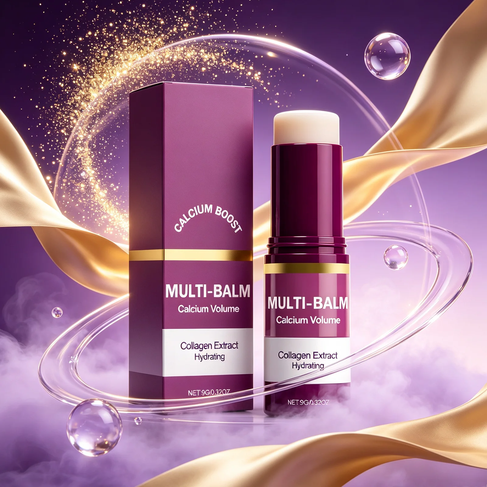 Anti Aging Calcium Multi Balm Hydrating Firming Soothing Dryness Repair Brighten Skin Tone Deep Moisturizing Face Cream Stick