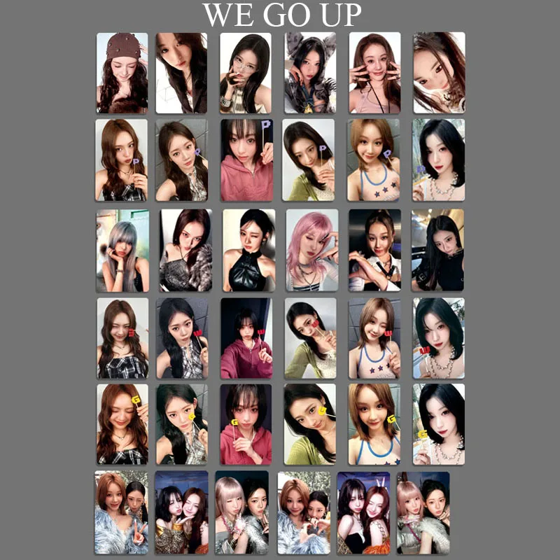 Kpop babymonster nova lista de cartões fotográficos brilhantes ahyeon chiquita farita we go up álbum wvs k4 ver selfie lomo cartões coleção de fãs