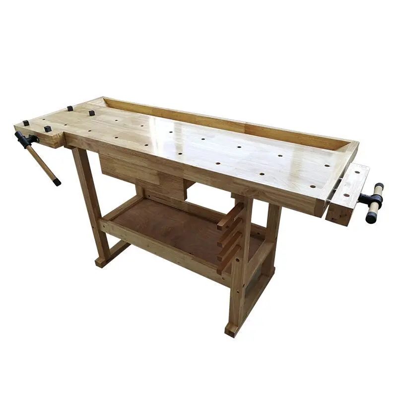 

Hardware Multifunctional Rubber Wood Woodworking Table Operating Table Multifunctional Solid Wood