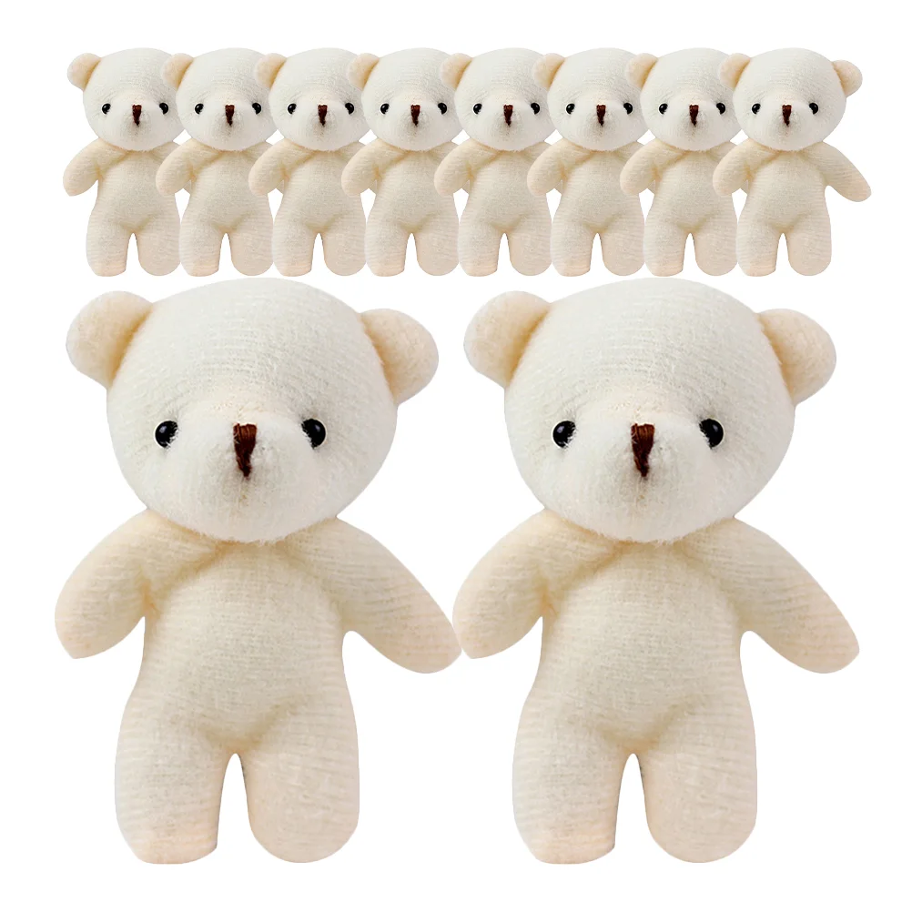 15 Pcs Bear Pendant Portable Cute Plaything Cloth Tiny Toys Hanging Mini Figurines