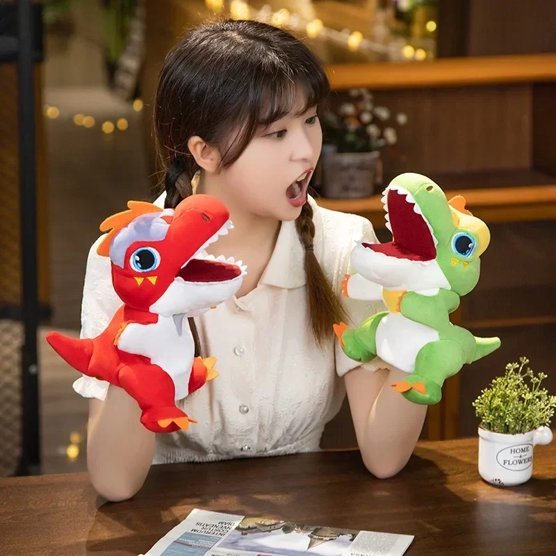 wholesale3D Plush Dinosaur Finger & Hand Puppet Popular Activity Boy Girl  Animal Toy Birthday Gift