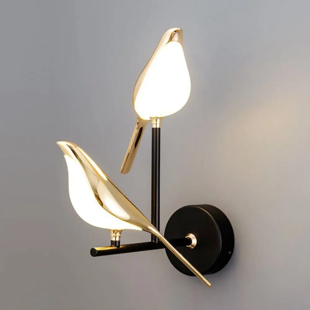 

Modern LED Wall Lamp Magpie Bird Model Indoor Lighting Home Kitchen Bedside Bedroom Living Room Light Sconce