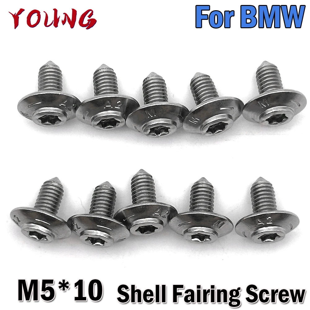 M5*10 Motorcycle Shell Fairing Screw For BMW R1200GS ADV R1200RT Rninet S1000RR XR K1600GTL K1600B F750GS F850GS R1250GS R1250RT