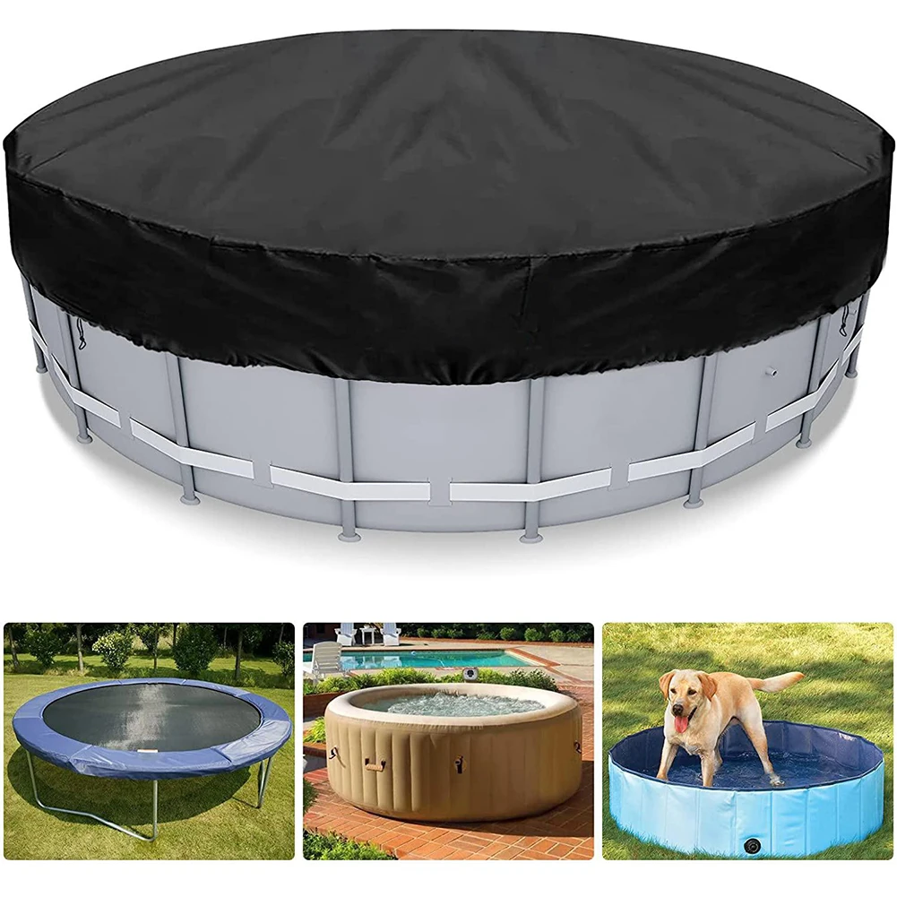 Round Swimming Pool Cover 4ft Waterproof Dustproof Oxford Cloth Mat Pool For 120cm Swimming Pool Cover Garden Pool Accessories