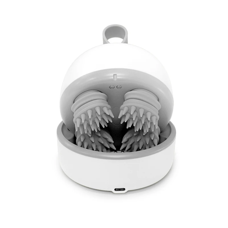 Intelligent Timing Type-C Cable  Water Proof Silicone Head Massage Silicone Electric Head Massager Comb