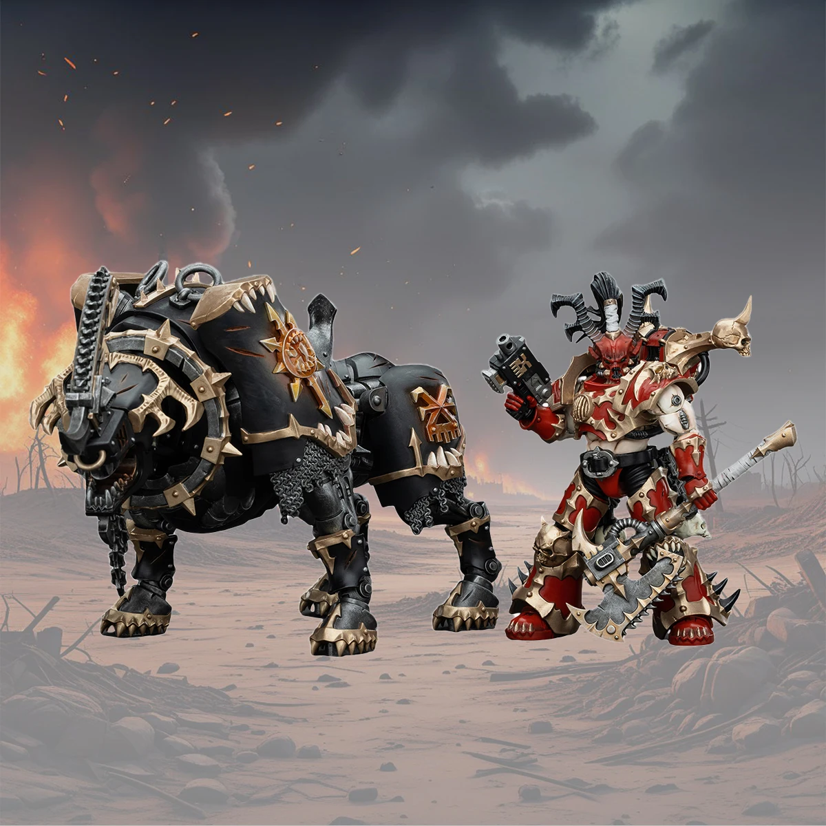 

JOYTOY Warhammer 40K World Eaters Lord Invocatus подвижная модель Invocatus фигурки игрушка любительская коллекция орнамент подарок JoyToy