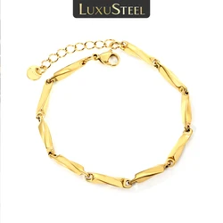 LUXUSTEEL 2-8mm Womenâs Stainless Steel Chain Bracelet Geometric Charm Chain Metal Female Bracelet Fashion Jewelry Party Gifts