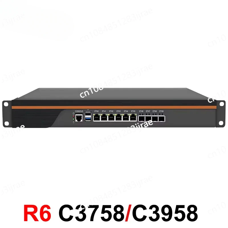 Partaker Firewall Hardware VPN Firewall Appliance 6 X LAN 4 X 10G SFP Intel Quad Core C3758 C3958 1U Firewall Server OPNsense