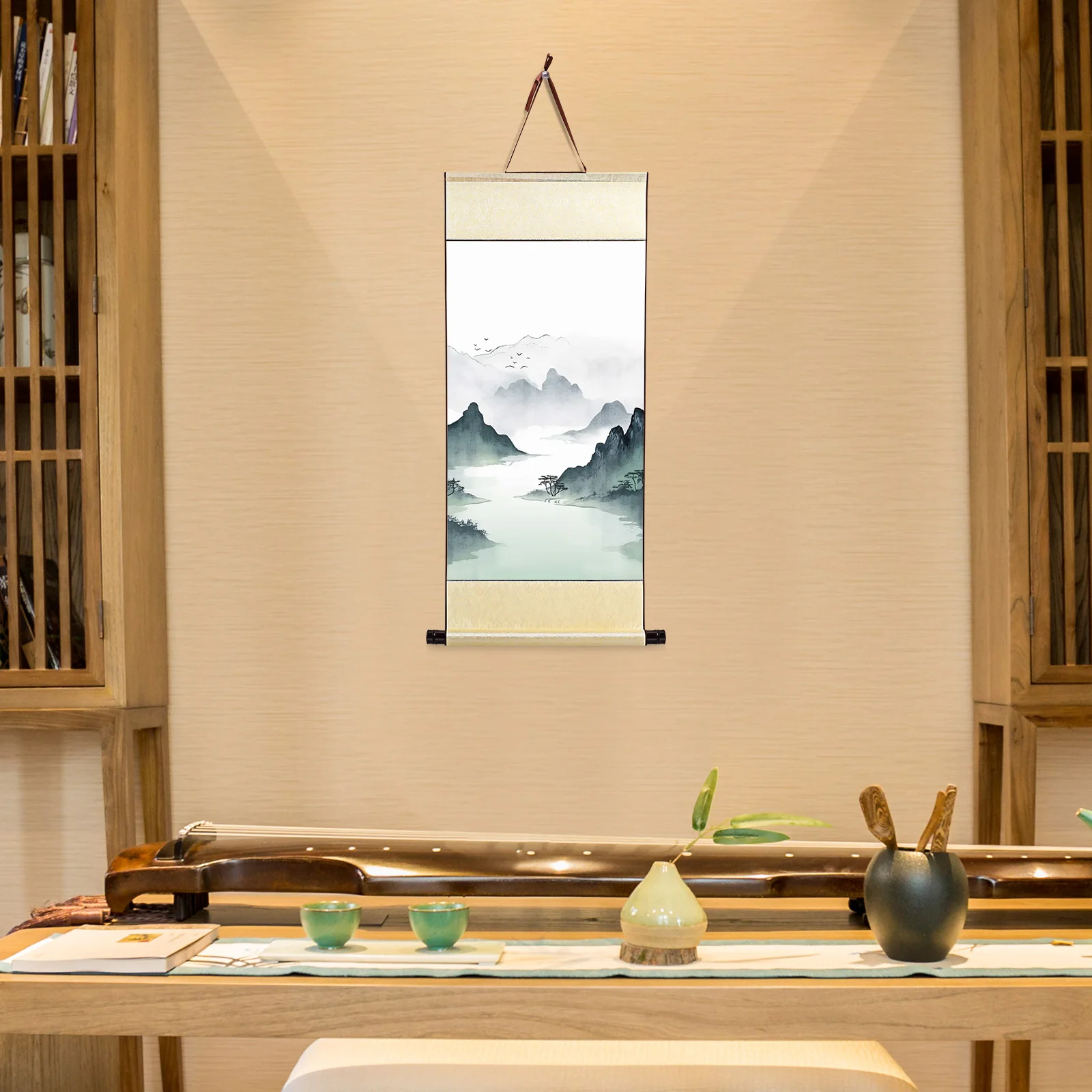 Compact Blank Calligraphy Scroll Paper Portable Chinese Calligraphy Painting Accessory for Kids and Friends Gifts