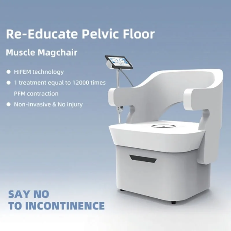 Postpartum Non-invasive Pelvic Floor Muscle Stimulation Chair Ems Machine Stainless Steel for Beauty Salons UK US Compatible