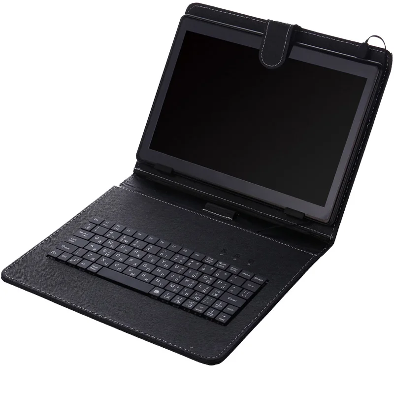 

10 Inch and 10.1 Inch Type-c Slot keyboard leather cover case fit Tablet Ebook casual solid resistance Russian keyboard