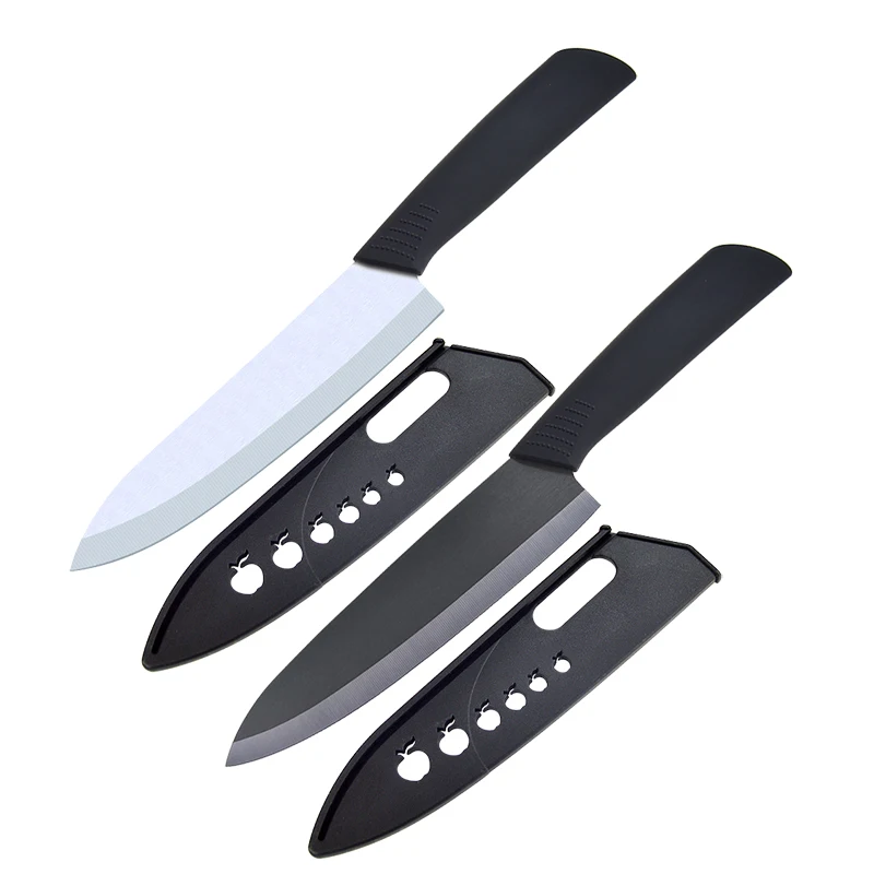 TONIFE Ceramic Knife 7 inch Kitchen Chef Meat Utility Slicing Paring Knives White Blade colorful anti-slip handle Cooking tool