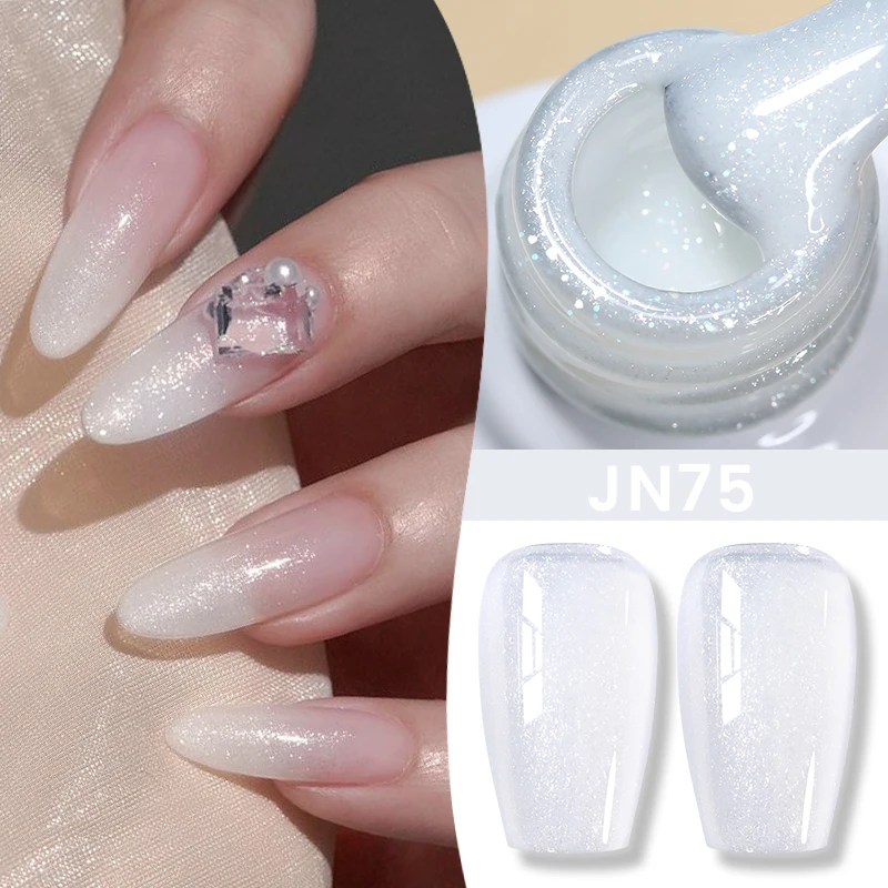 BORN PRETTY 10 ml Jelly Nude Gel-Nagellack, 50 Farben, halbtransparent, Nagelkunst-Nagelzubehör, Soak Off UV-LED-Nagellack für Nägel