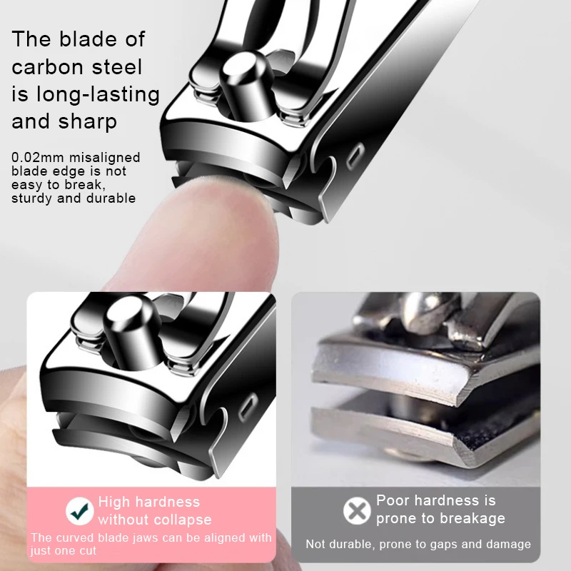 Ensemble de coupe-ongles vert rose avec coupe de sourcils, acier au carbone, boîte de rangement Portable pour voyage, Kit d'ongles