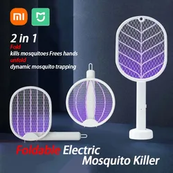 Xiaomi-matamosquitos eléctrico plegable, trampa 4 en 1, recargable por USB, con luz UV, 3000V