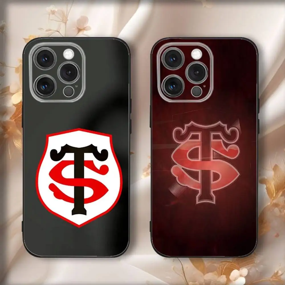 

S-Stade-T-Toulousains Phone Case For iPhone16,15,14,13,12,11,Pro,Max,Plus,X,XS,SE4,E,Mini,Soft Black Case