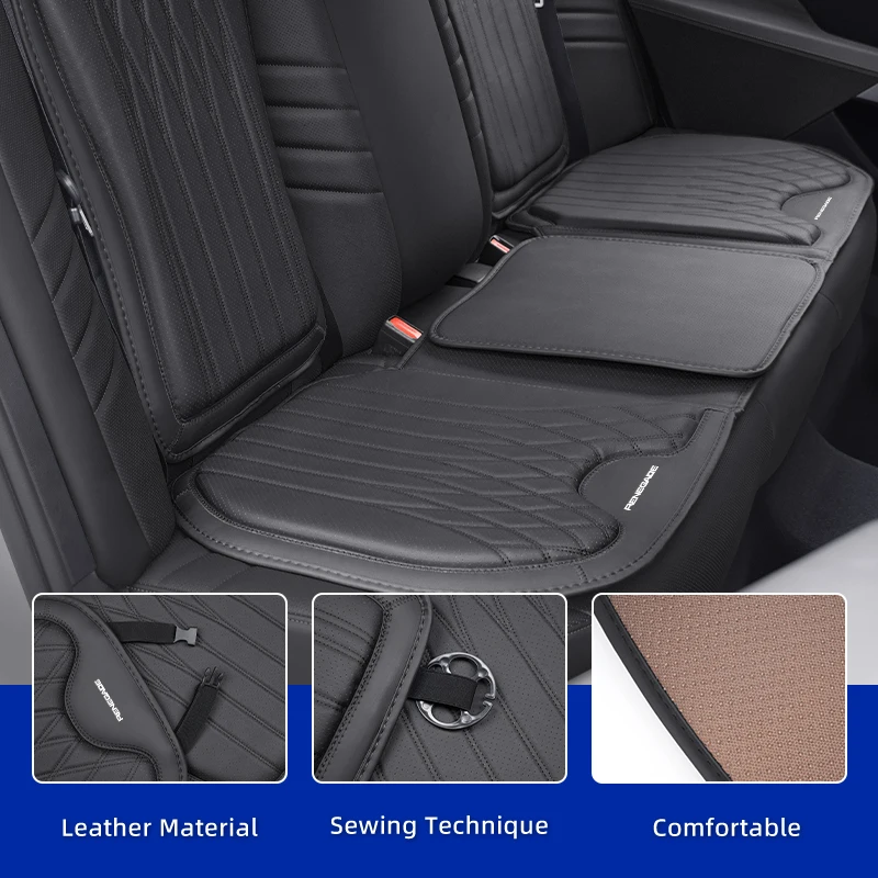 Picture 5: Leather Car Seat Cover Ice Silk Backrest Cushion Rearseat Protector Mat For Jeep Renegade Compass Grand-Cherokee Wrangler-JK Com