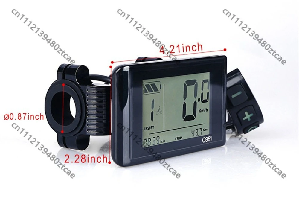 Horizontal Screen LCD Display Compatible With Mid Drive Electric Bicycle Motor Accessories