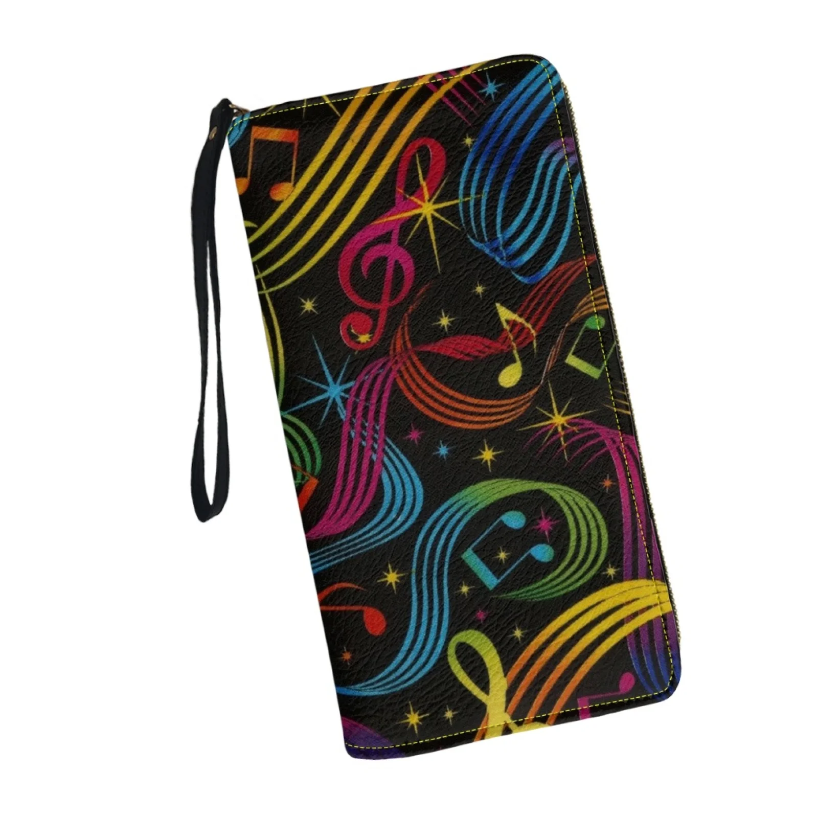 

Belidome Colorful Music Notes Wallets for Womens Around Zipper Long Purse RFID Blocking Card Holder Clutch Bag Wristlet Wallet